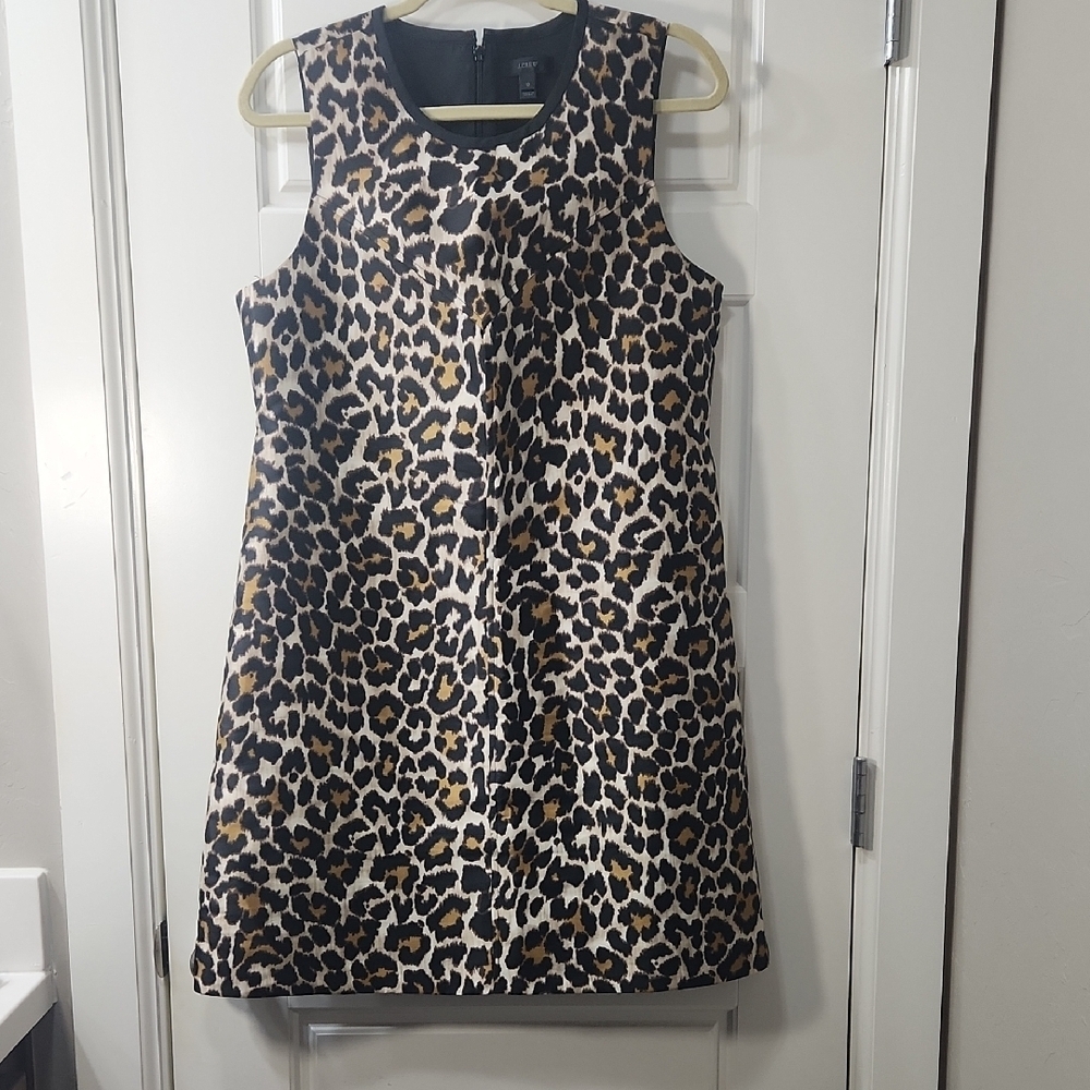 J. Crew Leopard Print Mini Dress Size 10
